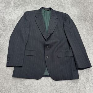 Botany 500 Couture Wool Blend Suit Blazer Jacket Mens 41R Gray Striped Classic